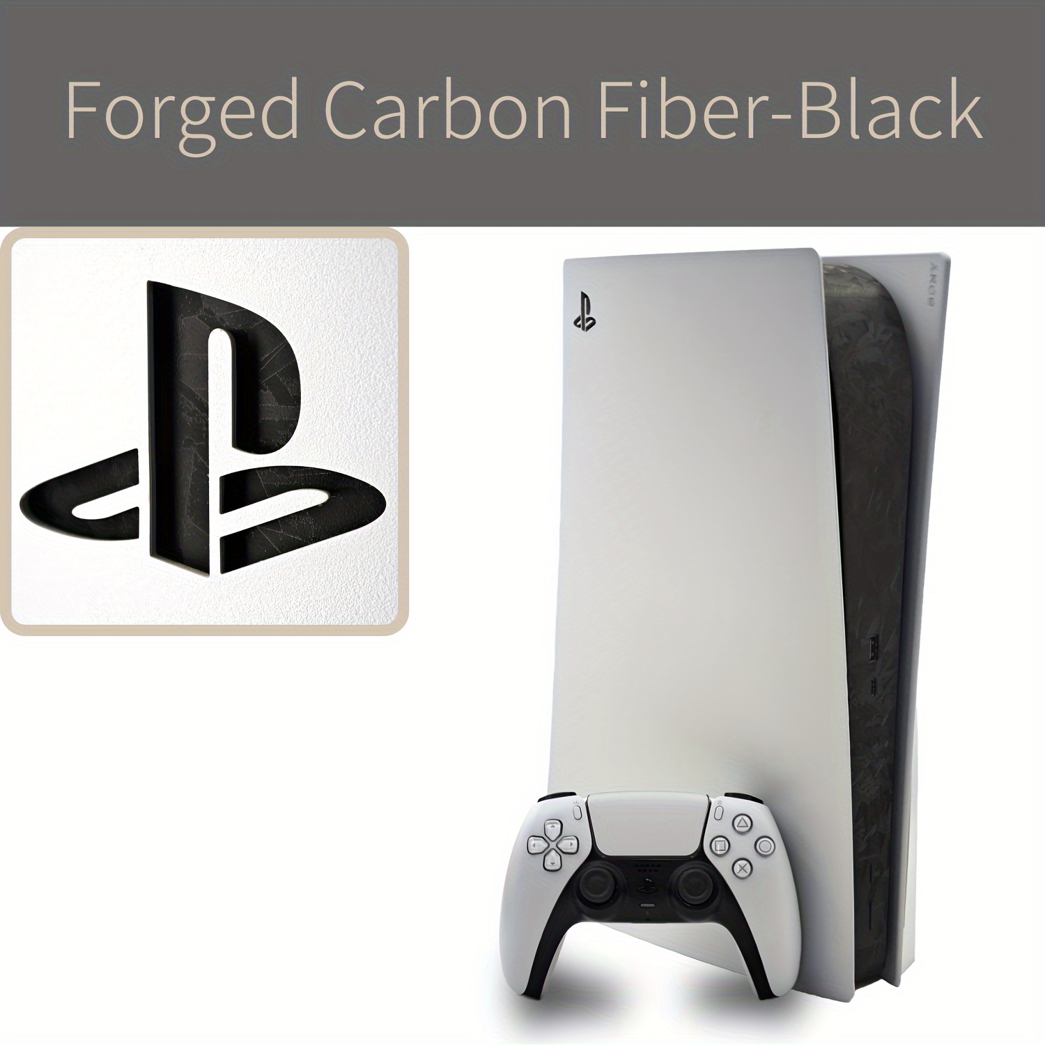  Middle Strip Sticker, Integral PS5 Disk Version Host Console  Center Part Protection Strip Film Accessories Durable Scratch Resistant  (Carbon Black) : Video Games