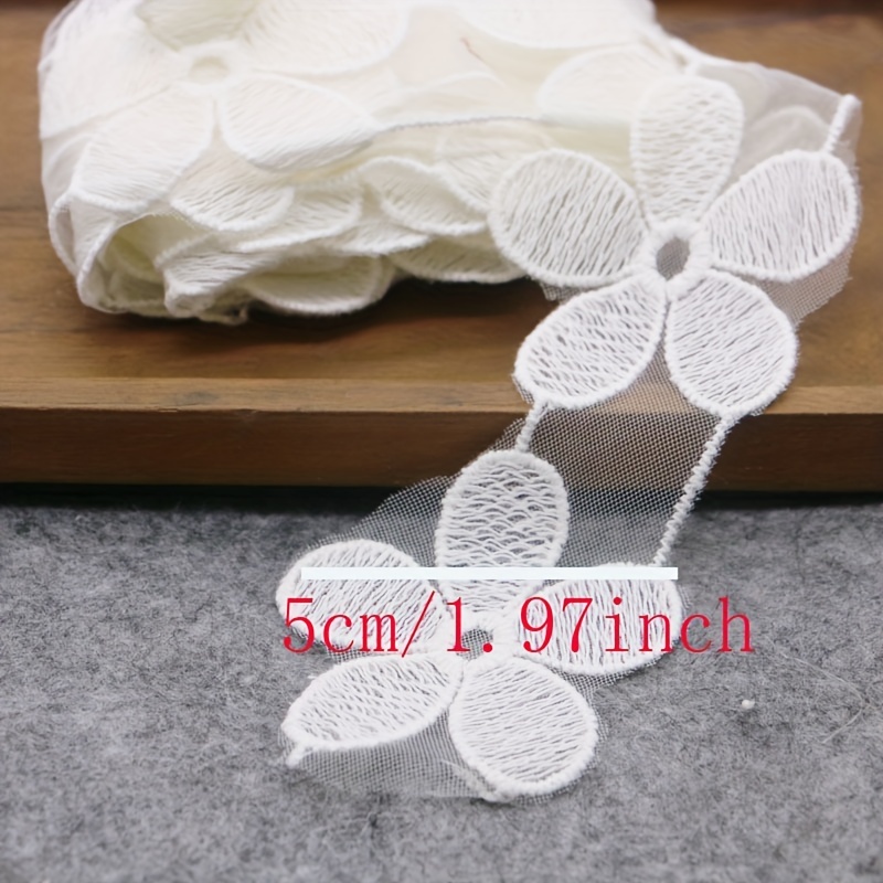 Lace Ribbon Sewing Cotton  Embroidered White Lace Ribbon