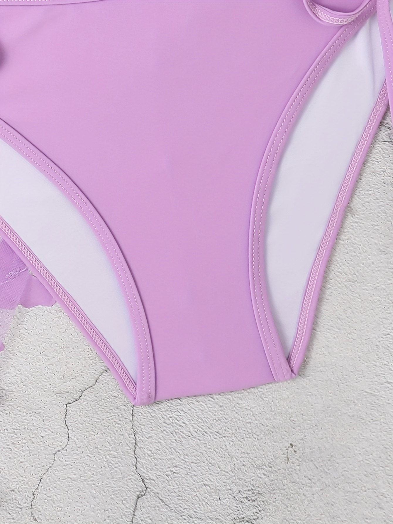 Lilac Butterfly Trim G-String Bikini Bottoms