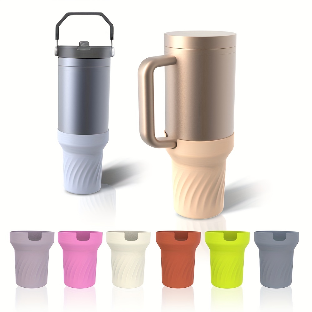 White Silicone Cup Boot For Tumbler With Handle, Non-slip Cup Bottom  Protective Sleeve For Hydro Flask -, Cup Accessories - Temu