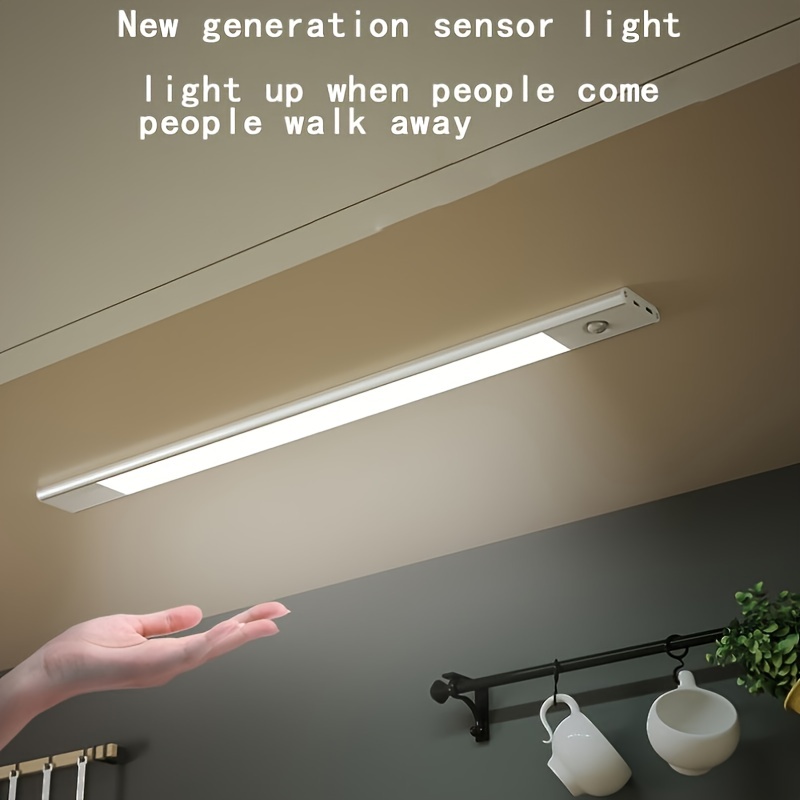 1 Luz Led Sensor Movimiento Iluminación Ultrafina Recargable - Temu