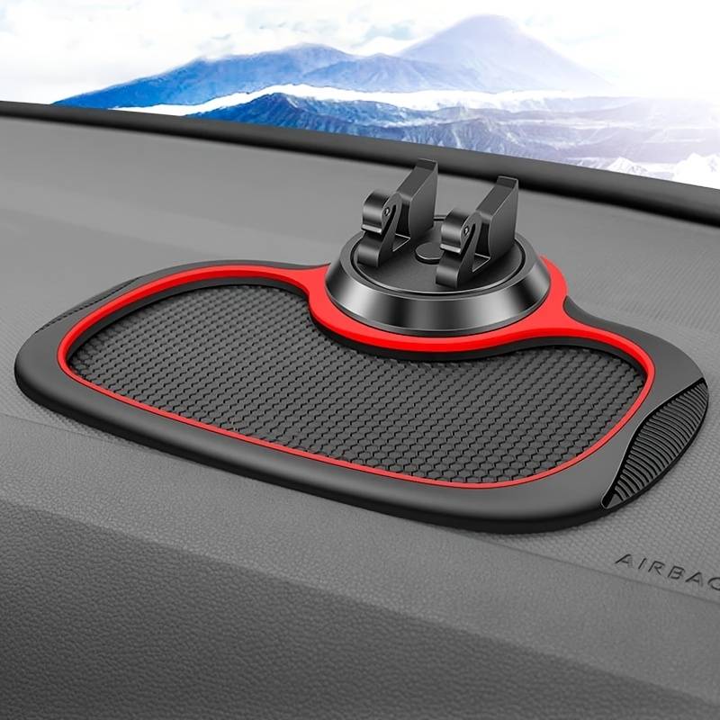Tapis Antidérapant Pour Tableau De Bord Voiture - Avec Support Téléphone & Rangement