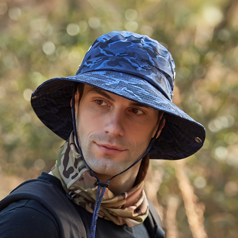 1pc Mens Simple Sun Protection Bucket Hat For Summer Outdoor