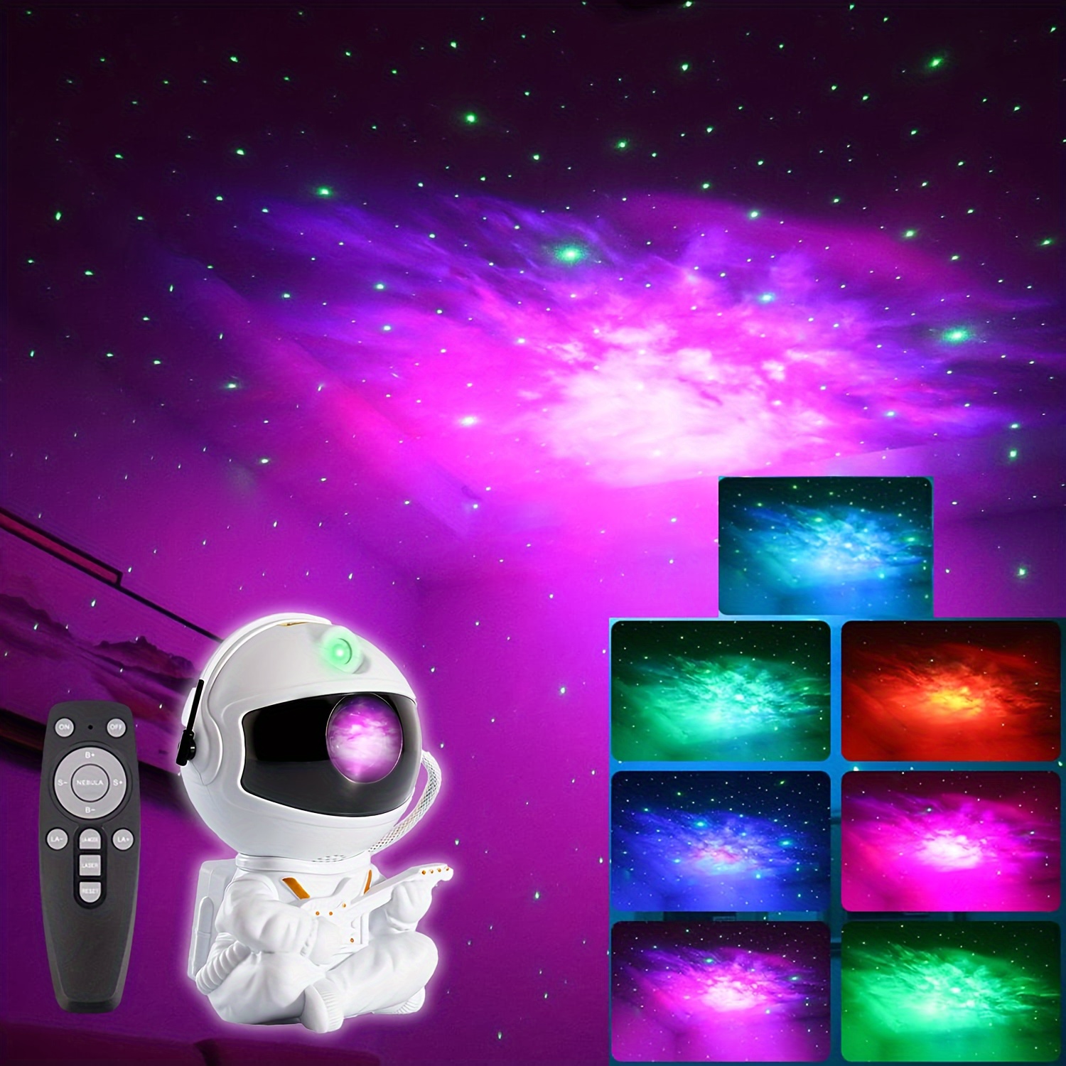 Star Projector Galaxy Night Light Astronaut Starry Nebula - Temu