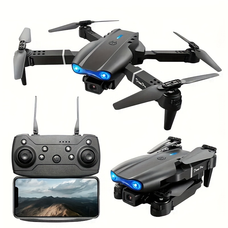 

E99 Pro Uav With Camera, Wifi Connection Phone App Fpv Double Folding Rc Quadcopter Altitude Hold, 1 Key Take Off Remote Control For Men Gift Indoor Outdoor Affordable Drone Rc Helicopter