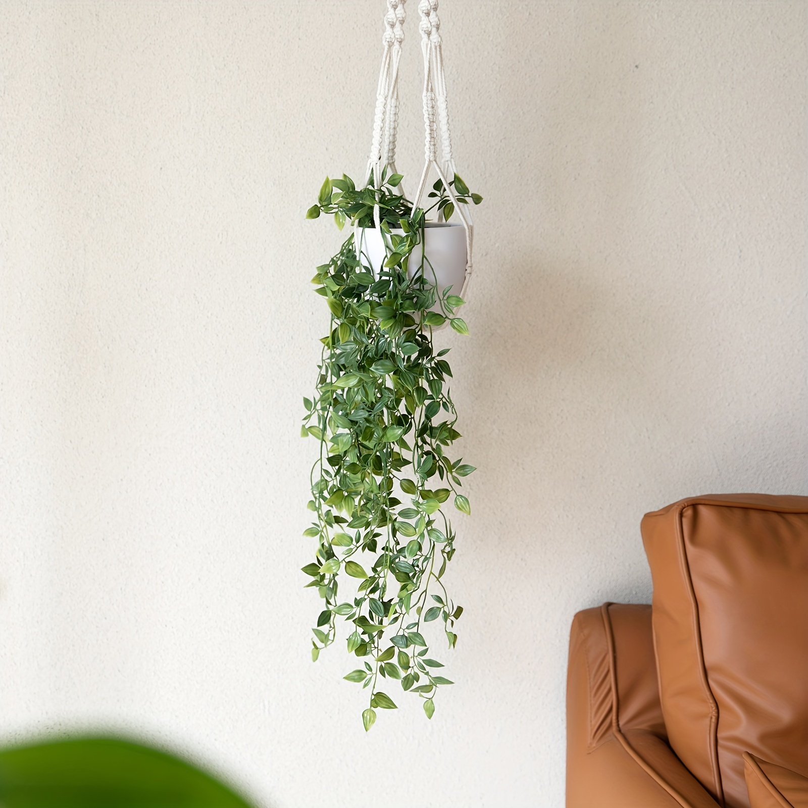 Ikea Artificial Plants (With woven macrame plant hanger), Furniture & Home  Living, Home Decor, Artificial Plants & Flowers on Carousell