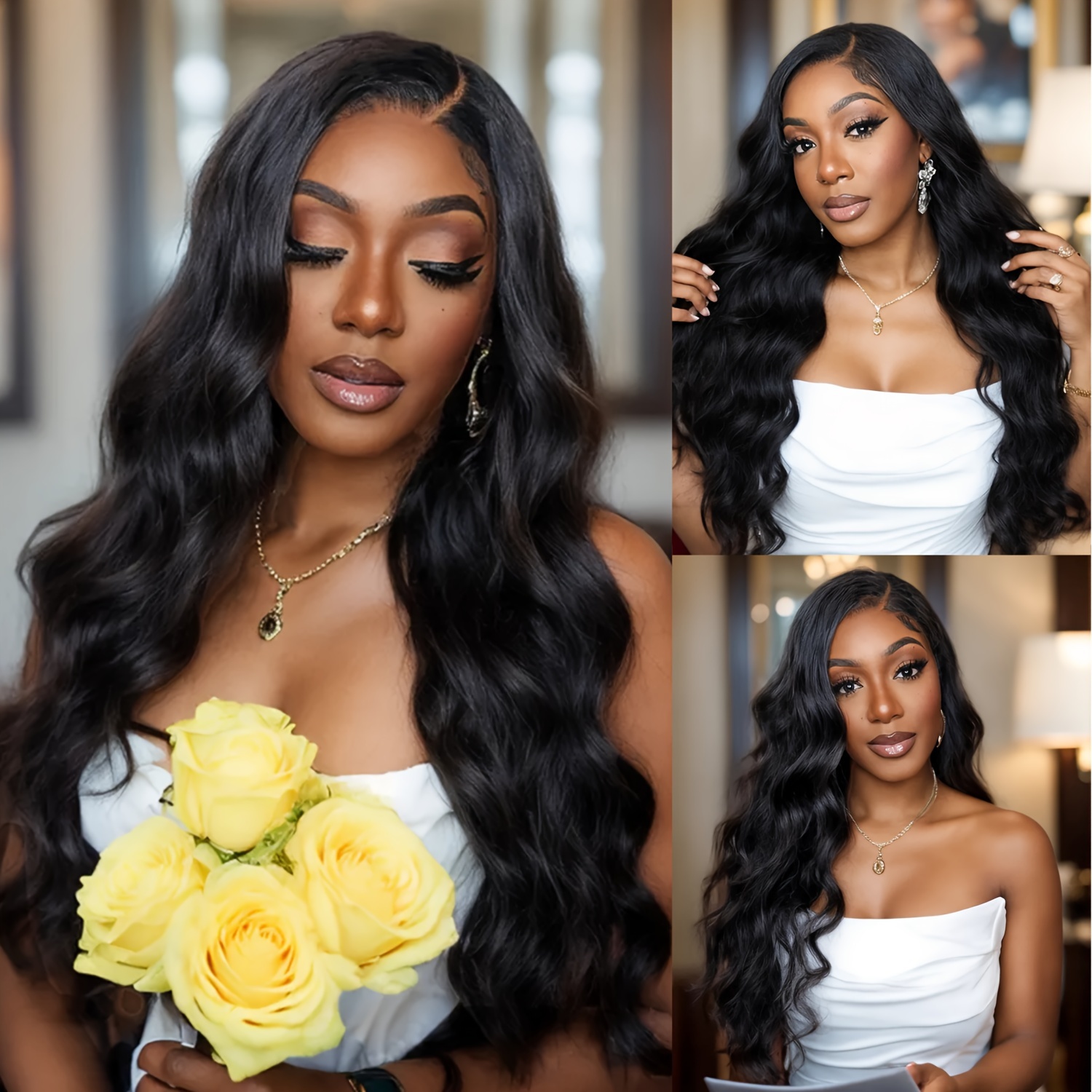  UNice Hair Body Wave U Part Wig Human Hair for Women 12A  Brazilian Hair Wear and Go Glueless Human Hair Wig Wavy Upart Wig Beginner  Friendly 180% Density Natural Color