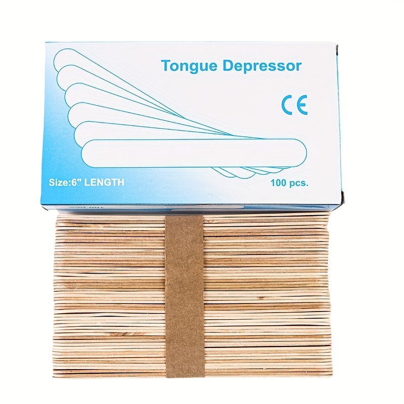  TEHAUX 100pcs Tongue Depressors Waxing Stick Wax