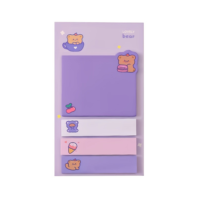 80 Sheets Cartoon Animal Sticky Notes Pack Office School Supplies
