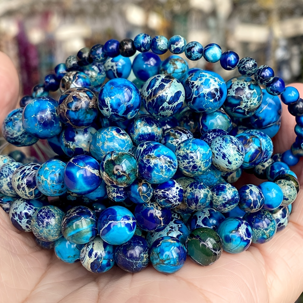 100pcs 6mm Turquoise Beads Natural Gemstone Beads Round Loose Beads for  Crafting and Jewelry Making