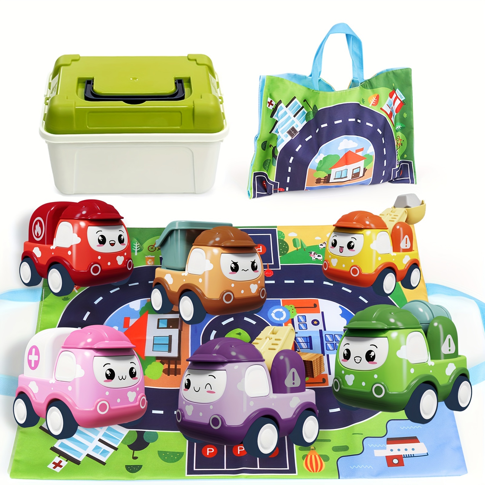 Juguetes de coche para bebés, autos de juguete para bebés, juguetes de  Pascua, camión de sonajero y rollo para niñas pequeñas, camiones Push and  Go