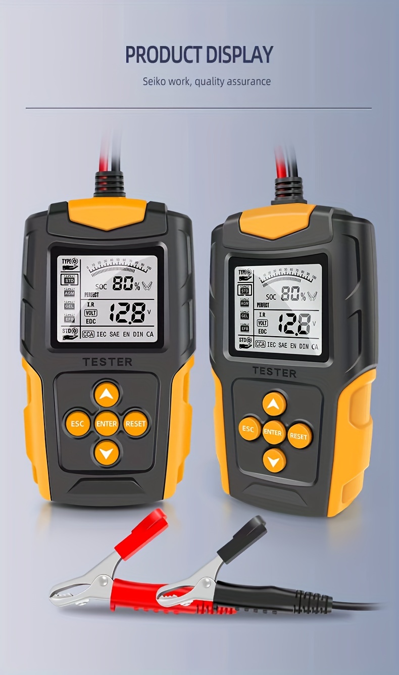 12V 24V Testeur Batterie Alternateur Outils Diagnostic Détecteur