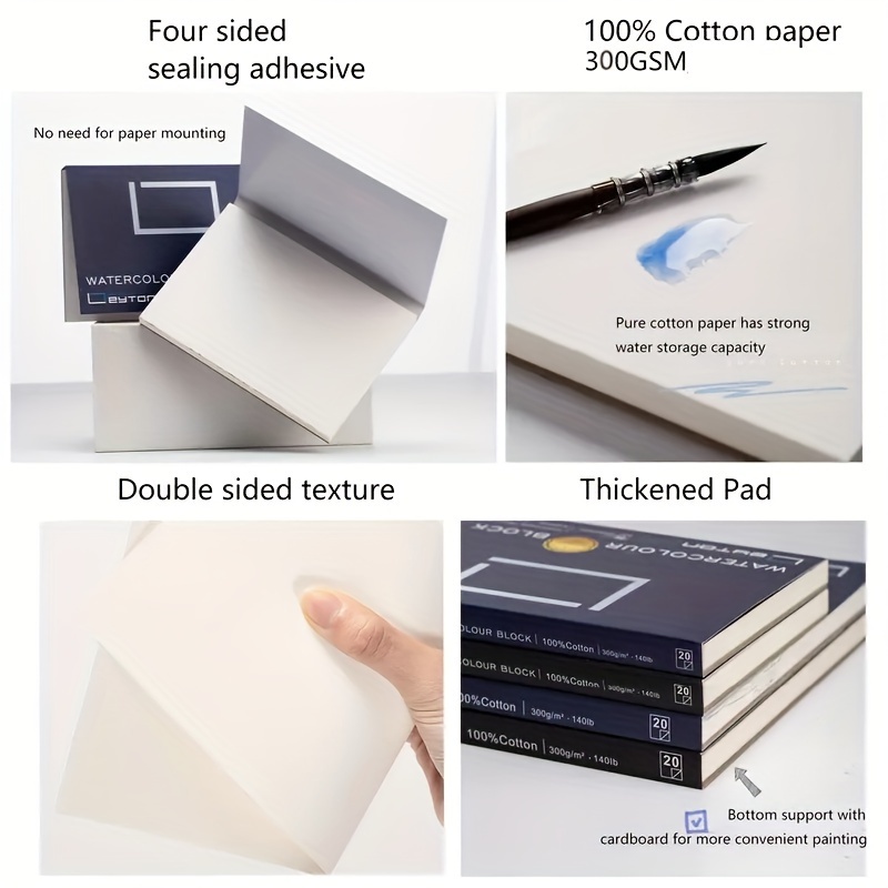 100% Cotton Watercolor Paper /bag The Watercolor Paper In - Temu