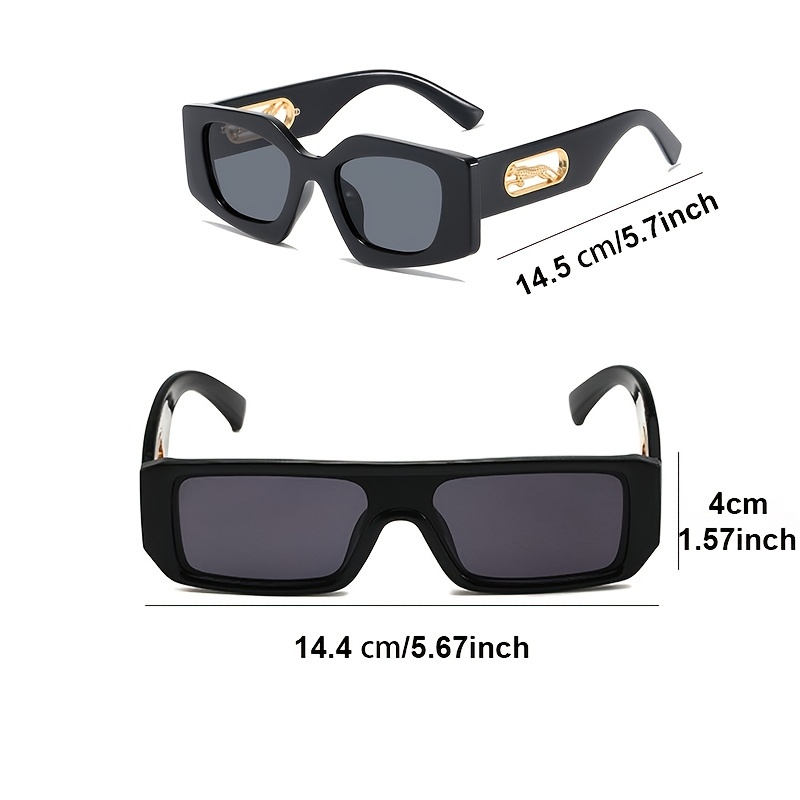 Irregular Thick Frame Sunglasses Women's Leopard Novelty Glasses Metal  Cutout Frame Shades Unisex Uv4000 For Women Ladies - Temu