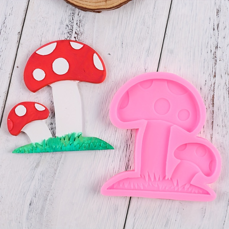 3D Mushroom Silicone Mold DIY Scented Candle Plaster Handmade Soap Mould  Chocolate Candy Cake Decoration Molds