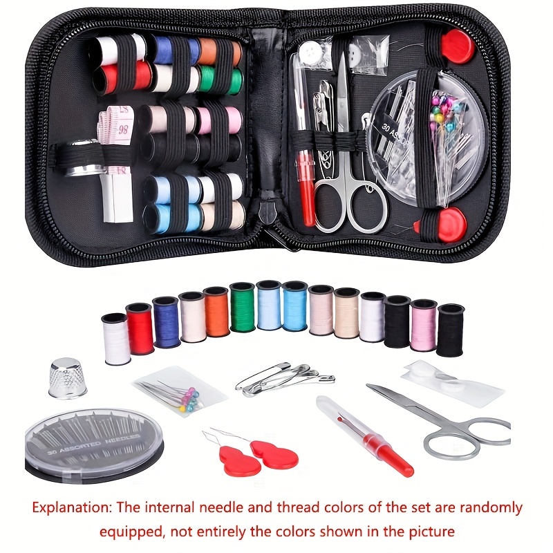 Sewing Kit Box Sewing Supplies Family Travel Emergency - Temu