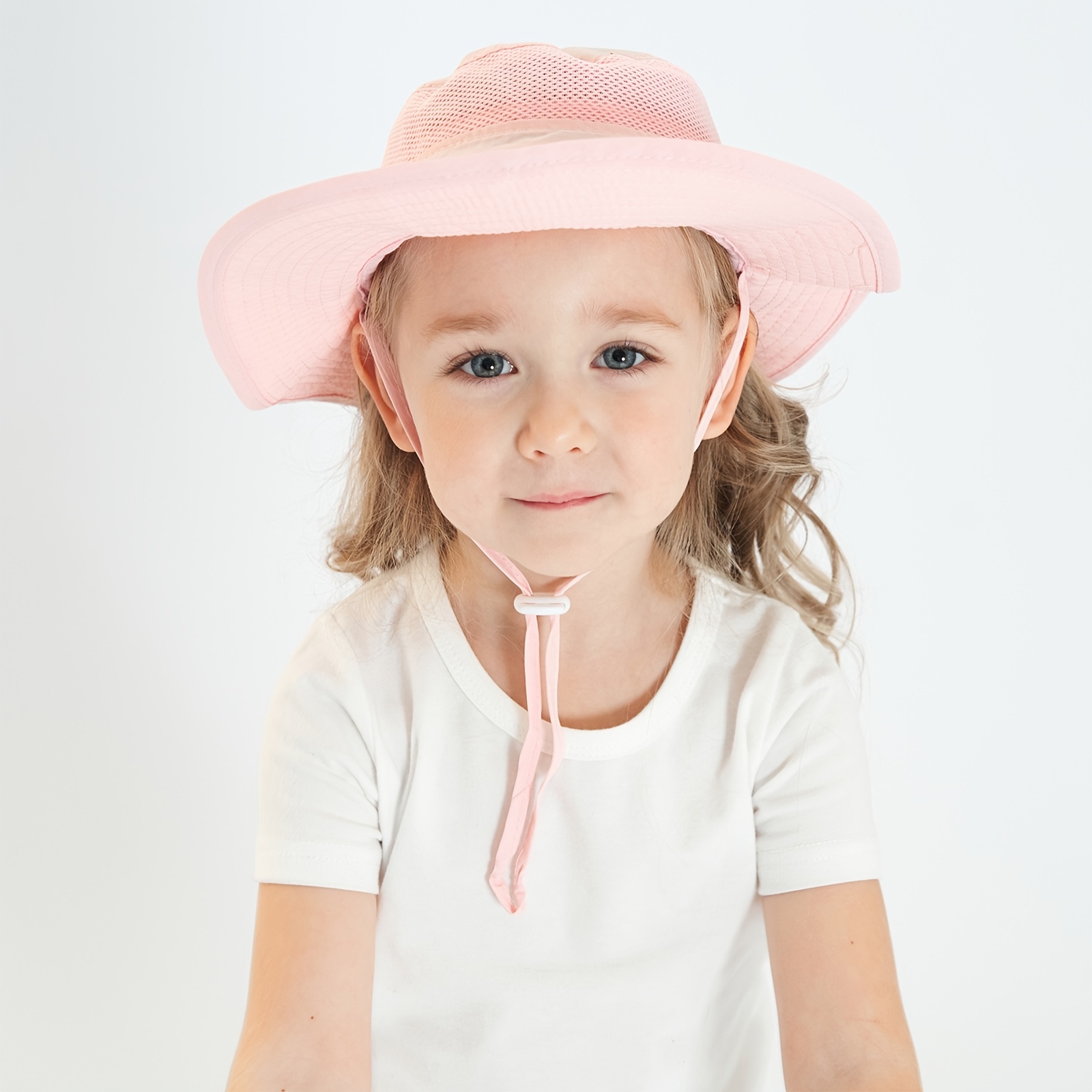 Kids Nylon UPF 50+ Sun Protection Beach Hat Pink