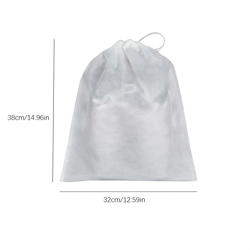 1PC Satin Silk White Anti-dust Bag Drawstring Clothing Shoe Storage Home  Travel