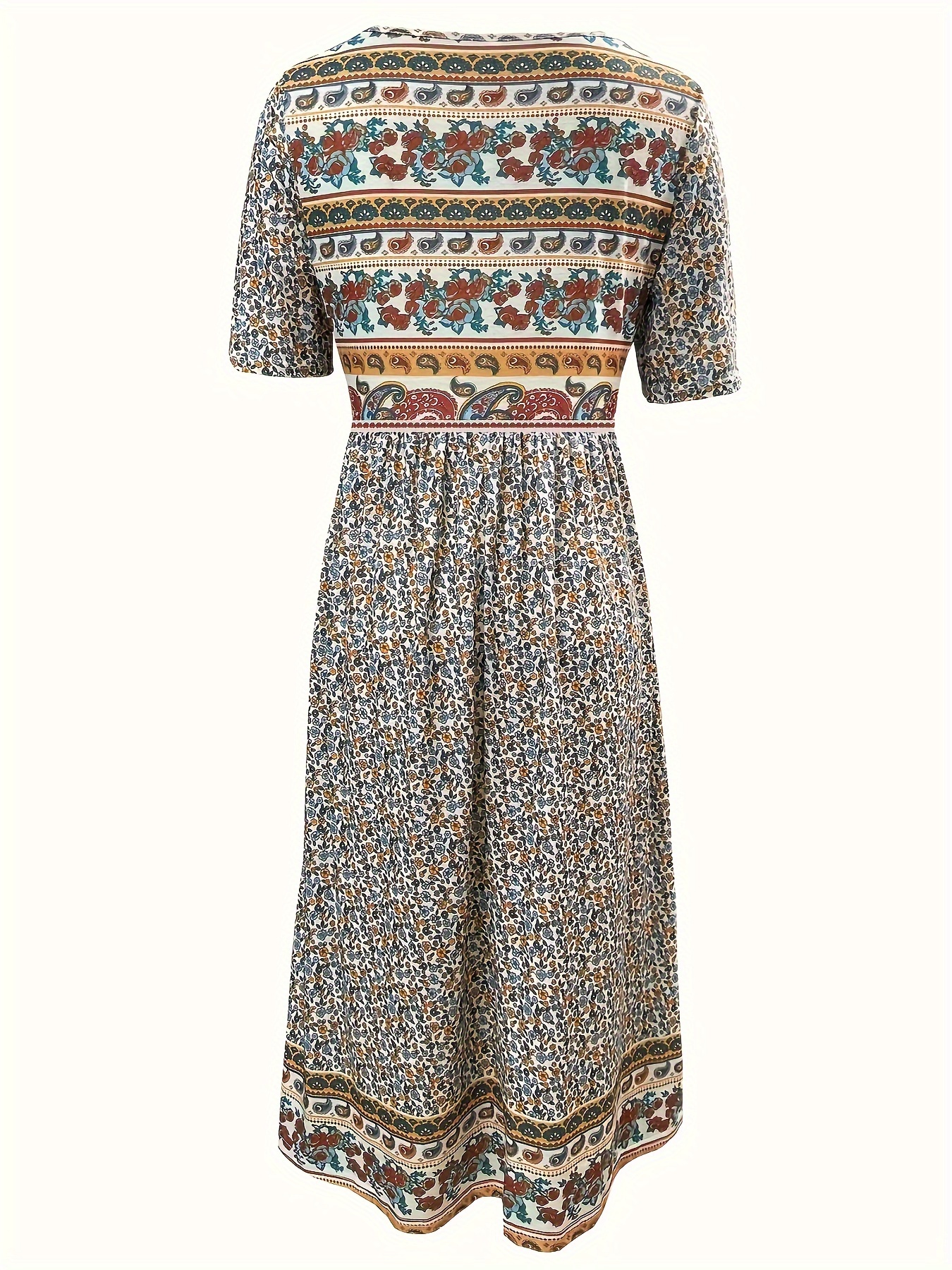 boho haljina veće veličine ženska haljina s cvjetnim uzorkom