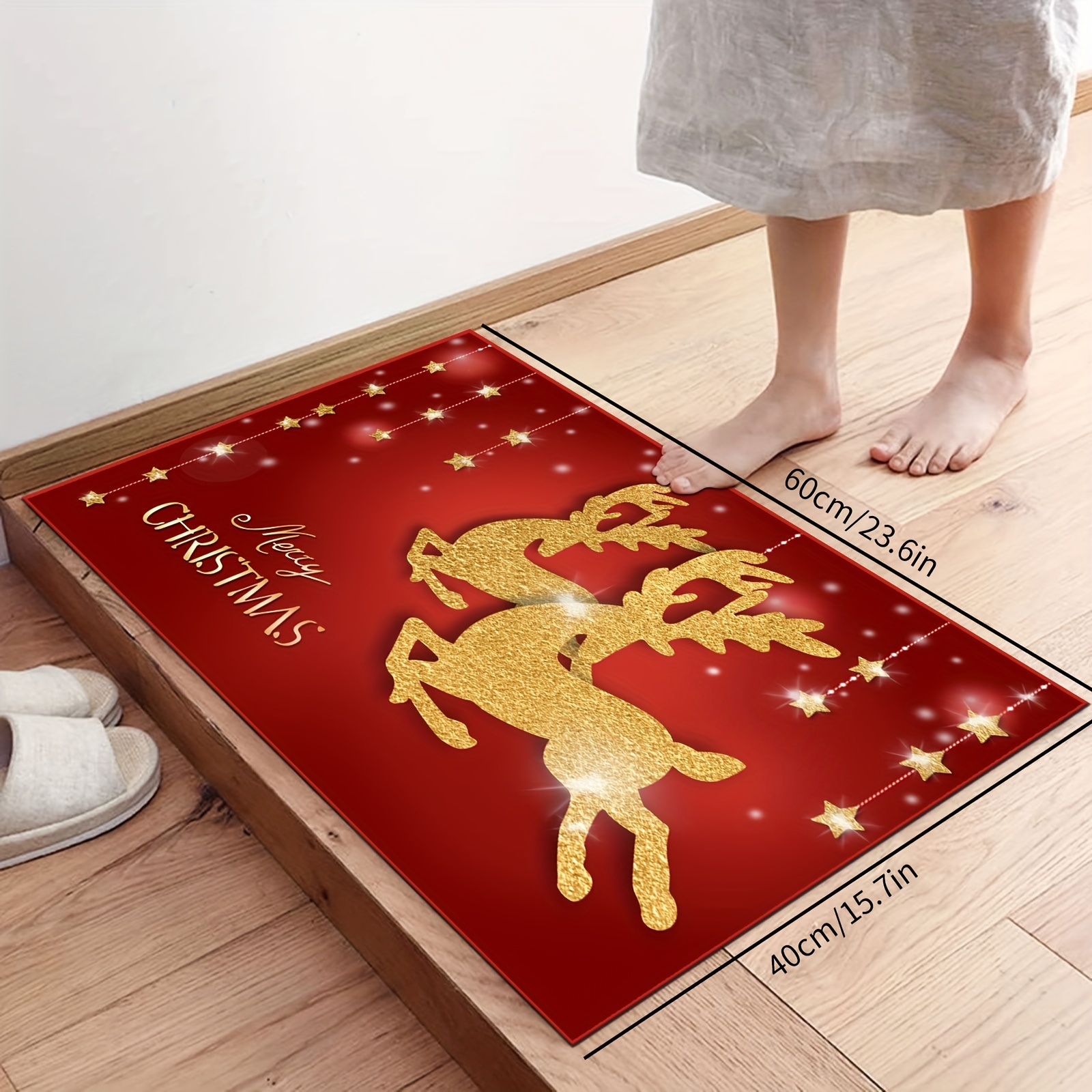 Modern Christmas Deer Pattern Door Mat, Ultra-thin Water-absorbent  Anti-slip Door Mat And Bathroom Mat, For Living Room Bedroom, Home Decor -  Temu