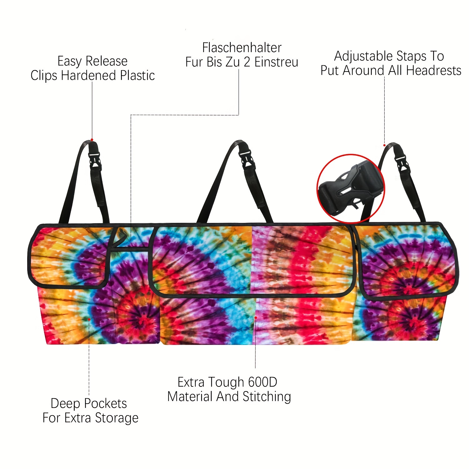 Hot Air Balloon Pattern Printing Car Trunk Back Organizer - Temu