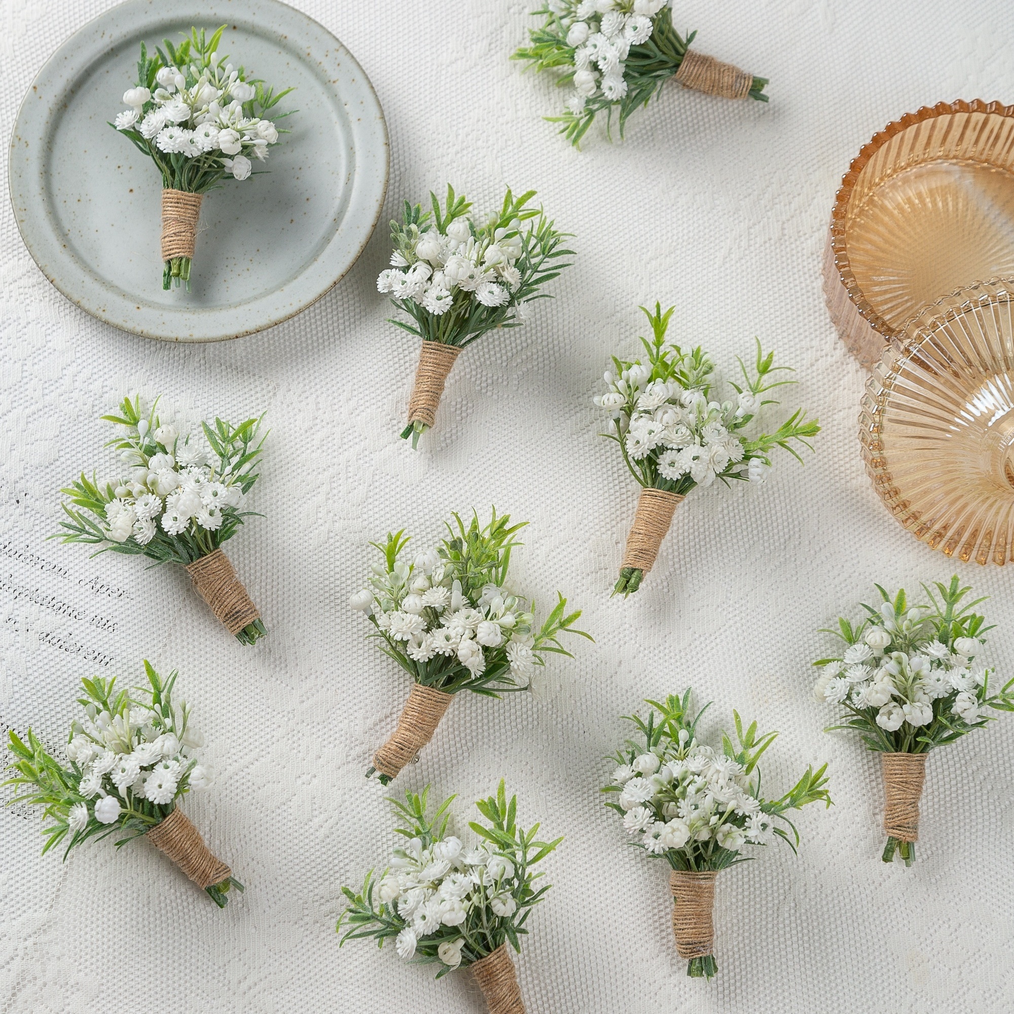 Groom Boutonniere Flower, Wedding Gypsophila, Bridesmaid Bride