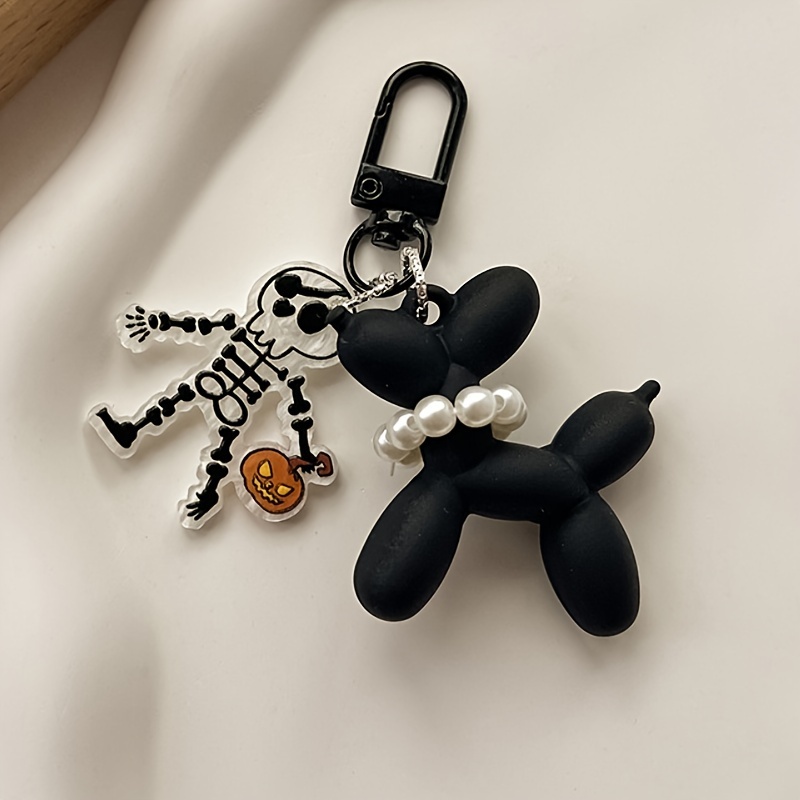 Checkered Dog Keychain