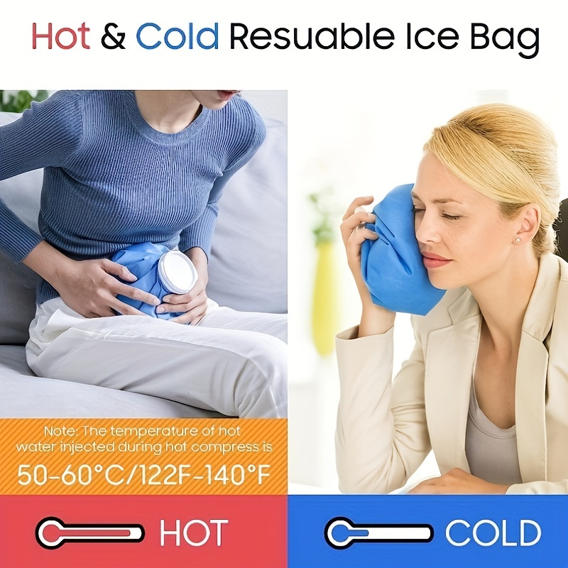  Bolsa de hielo reutilizable para lesiones deportivas, bolsa de hielo  para lesiones, terapia de frío y calor, dolor de dientes, bolsa de hielo  frío, dolor de cabeza, bolsa de hielo frío