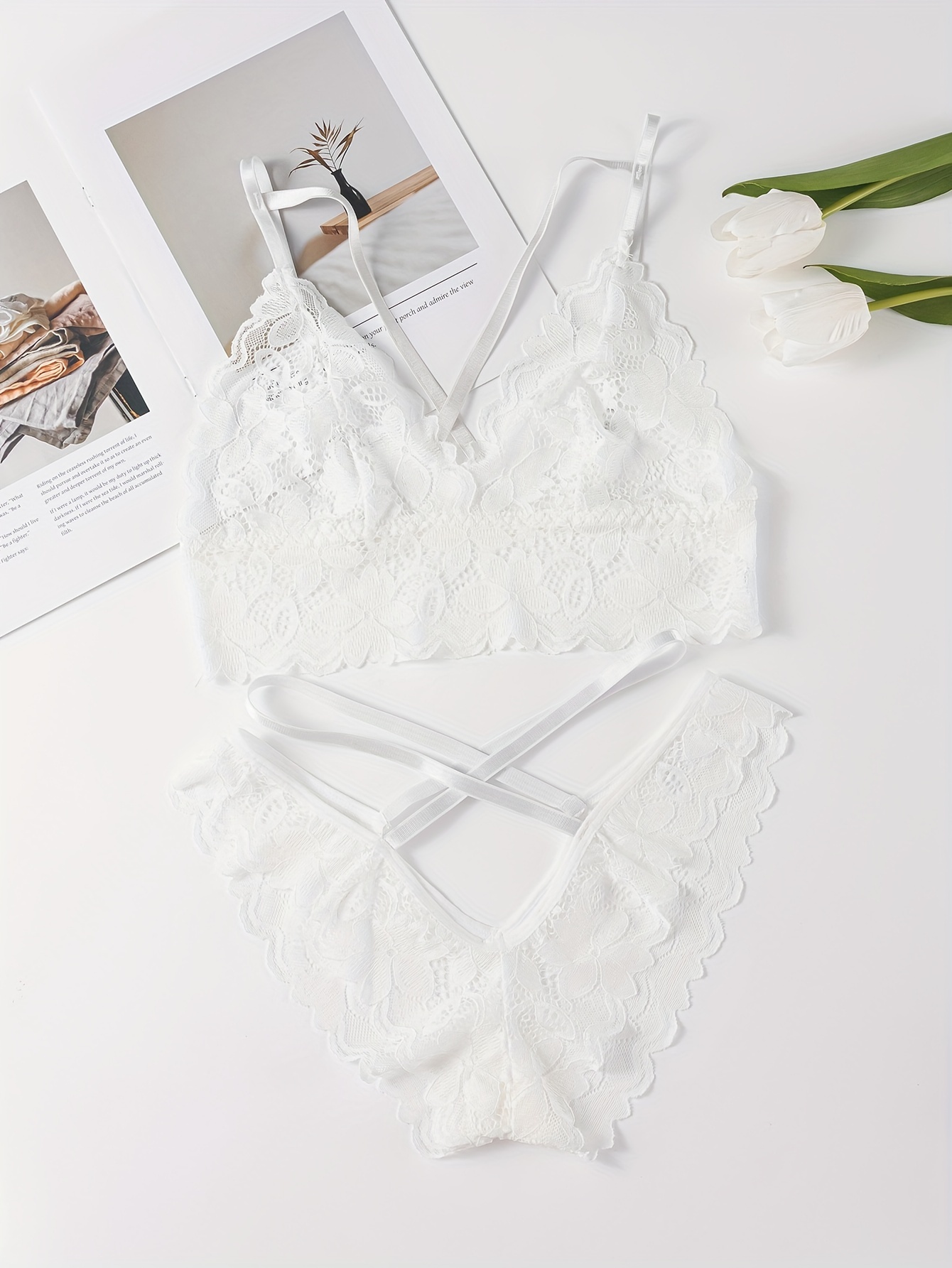 Fashion Sexy Push Up Bras Panties Set Embroidery Lace Underwear