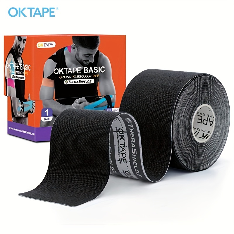 Cinta adhesiva, rollo de cinta deportiva sin cortar, cinta elástica  impermeable de 5 cm x 5 m para deportes, recuperación de lesiones,  fisioterapia