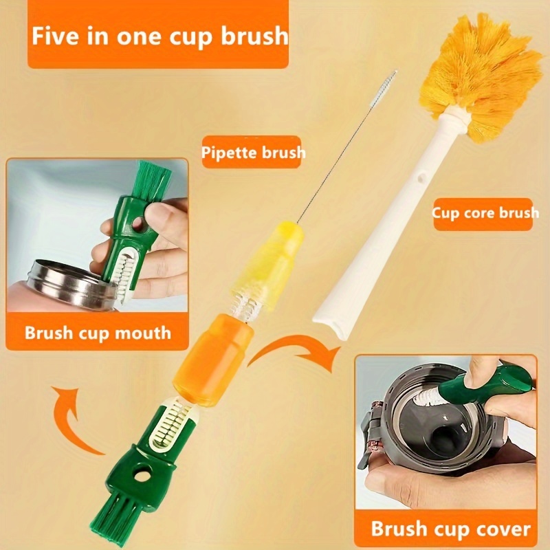 1 Multipurpose Bottle Cleaner Brush Cup Cover Cleaning - Temu