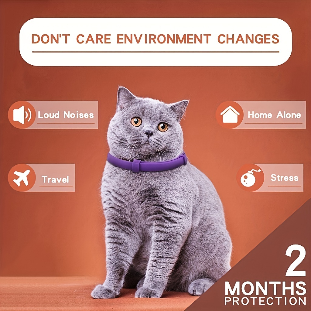 2pcs Pet Calming Collars For Cats & Dogs