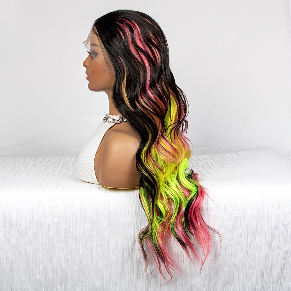 13 3 Lace Front Wigs Rainbow Wigs Loose Dark Root Temu Canada