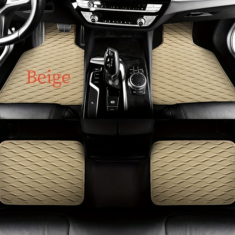 1pc Or 4pcs Waterproof Pvc Car Floor Mats Simple Design Car Carpets For Men  Women - Automotive - Temu Netherlands