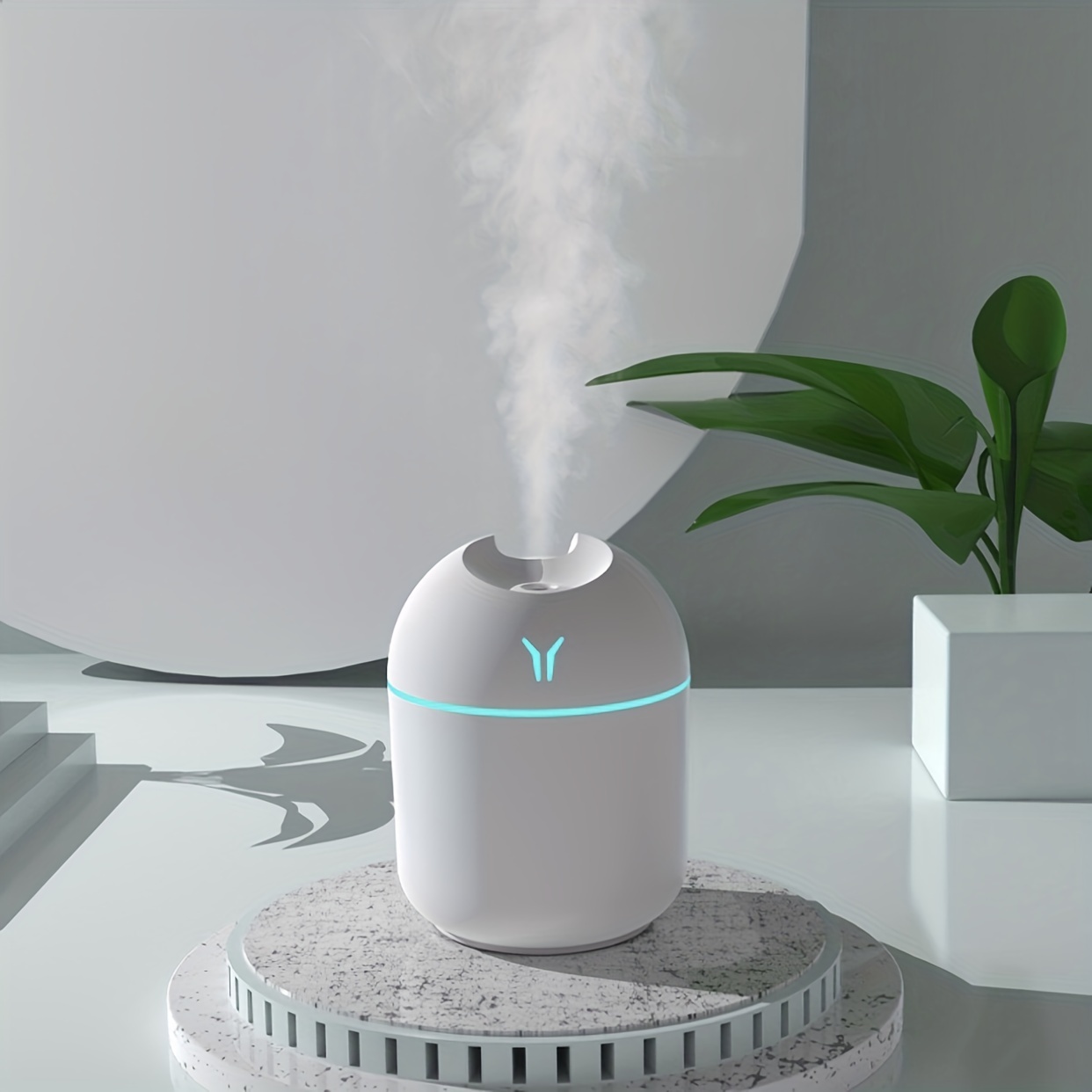 Humidificador de aire Aceite esencial Difusor de aroma Luz nocturna de luna  ultrasónica Humidificador USB regulable en intensidad Fabricante de niebla