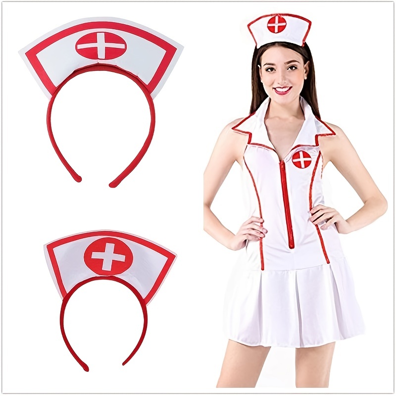 Women Lingerie Outfit Nurse Uniform Dress Hat Party Costume