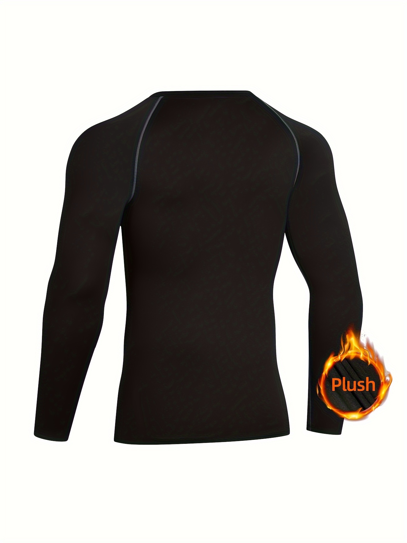 Men's Thermal Underwear Tops Crew Neck Base Layer Long - Temu