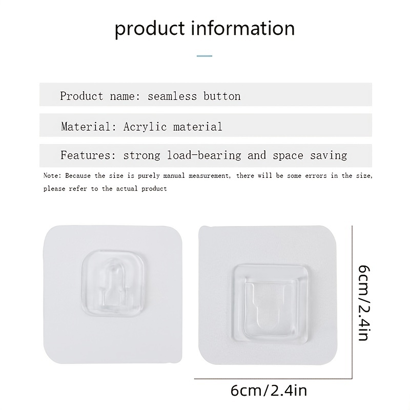 Double-sided Adhesive Wall Hooks Strong Wall Hanger Transparent Suction Cup Wall  Hanger Transparent