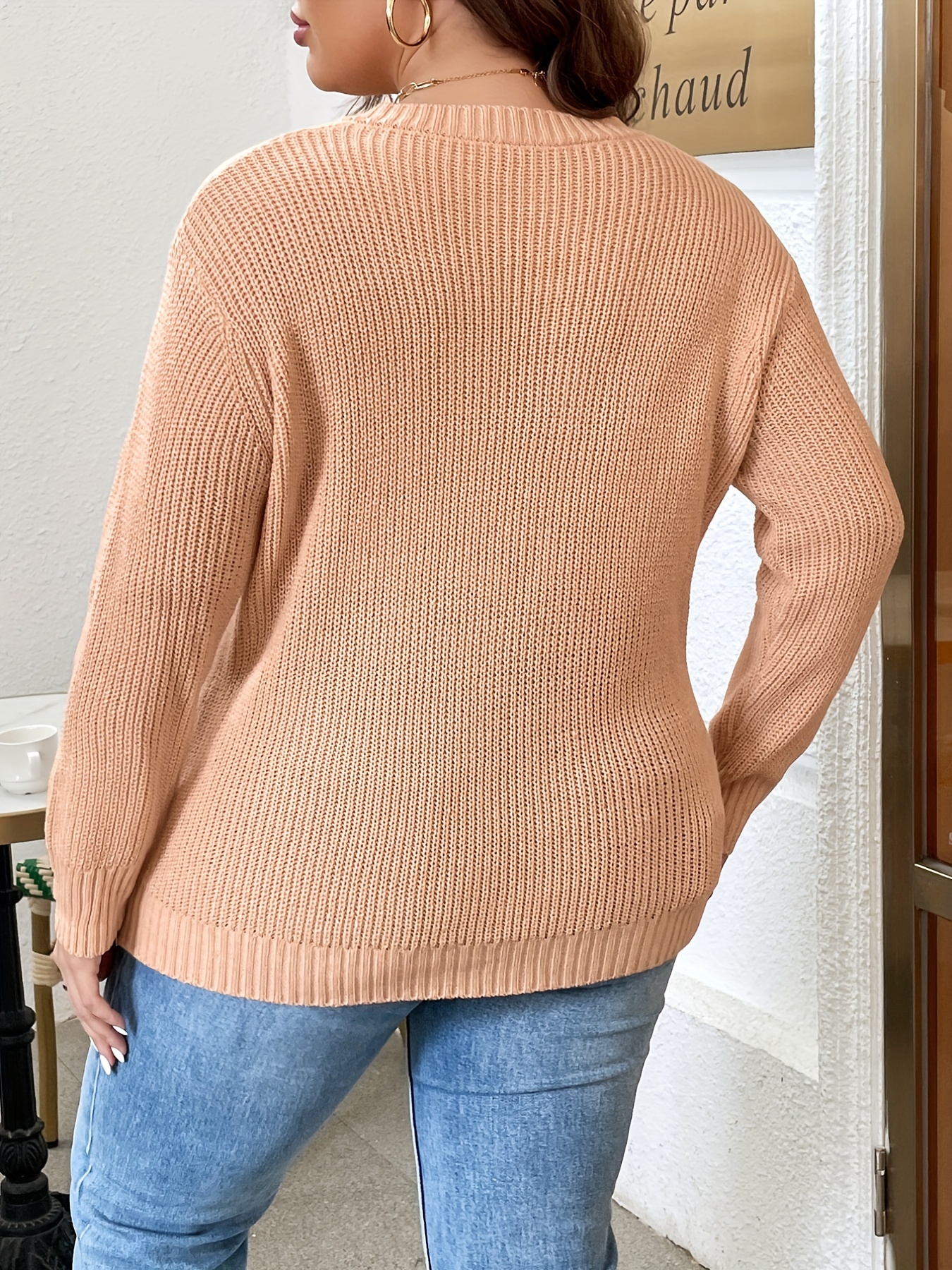 Plus size clearance ripped sweater