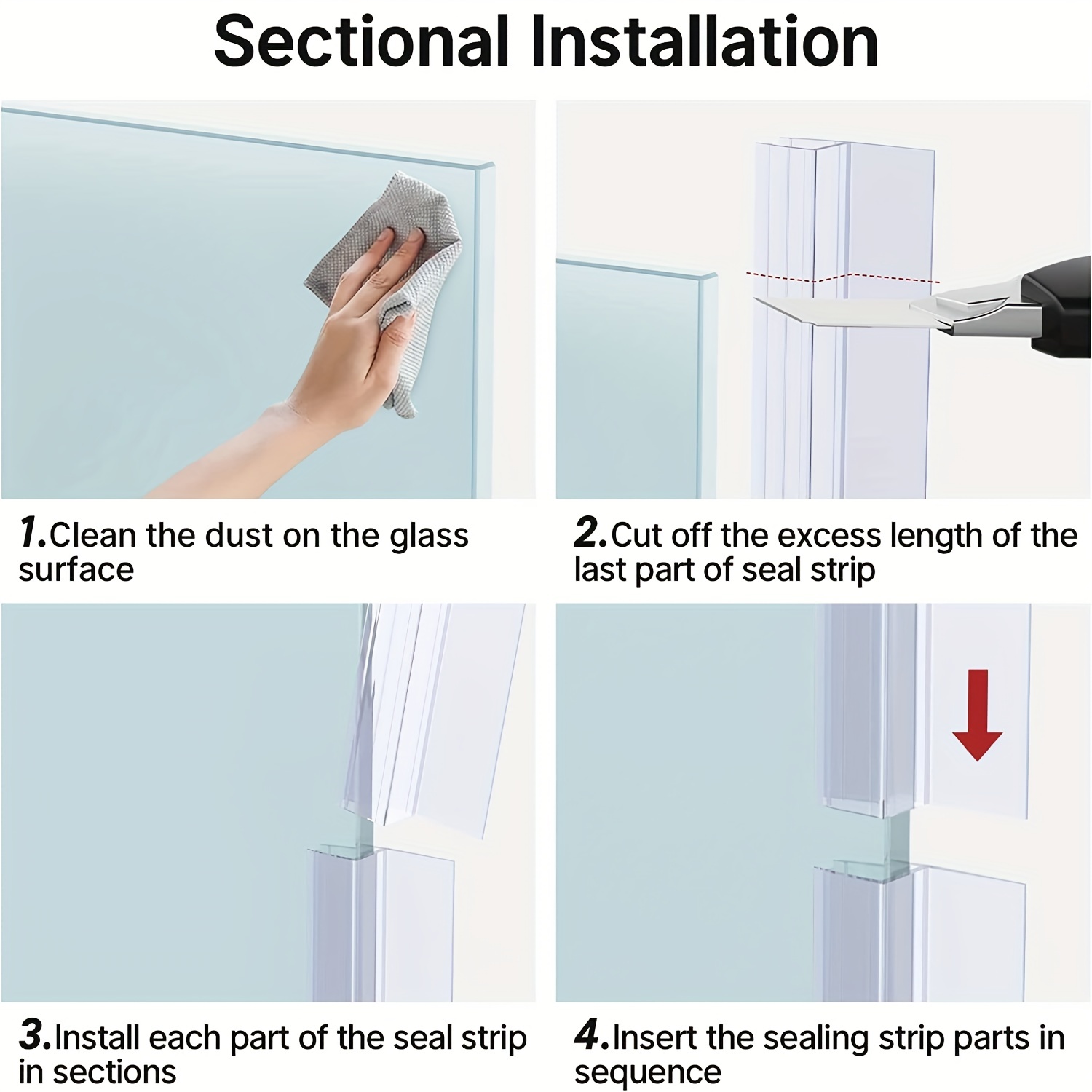 Shower Door Side Seal Strip Frameless Glass Shower Door Seal