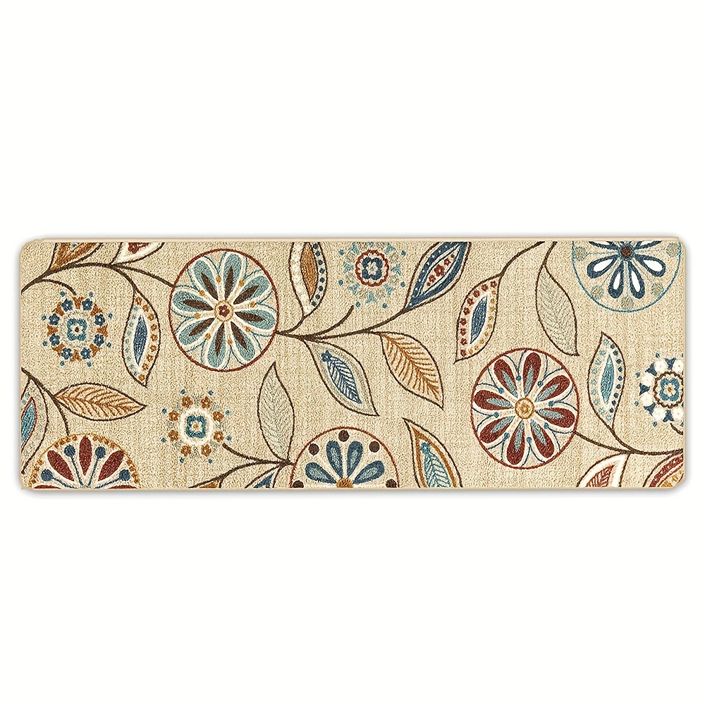 Memory Foam Kitchen Mat Magnolia And Sage Print Carpet - Temu