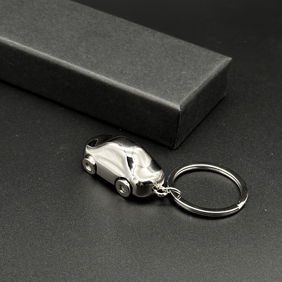 Quesuc Kreativer Metall Schlüsselanhänger 3D Miniatur Rennmodell Solides  Auto Schlüsselanhänger Renn Schlüsselanhänger Autoschlüssel Anhänger ein