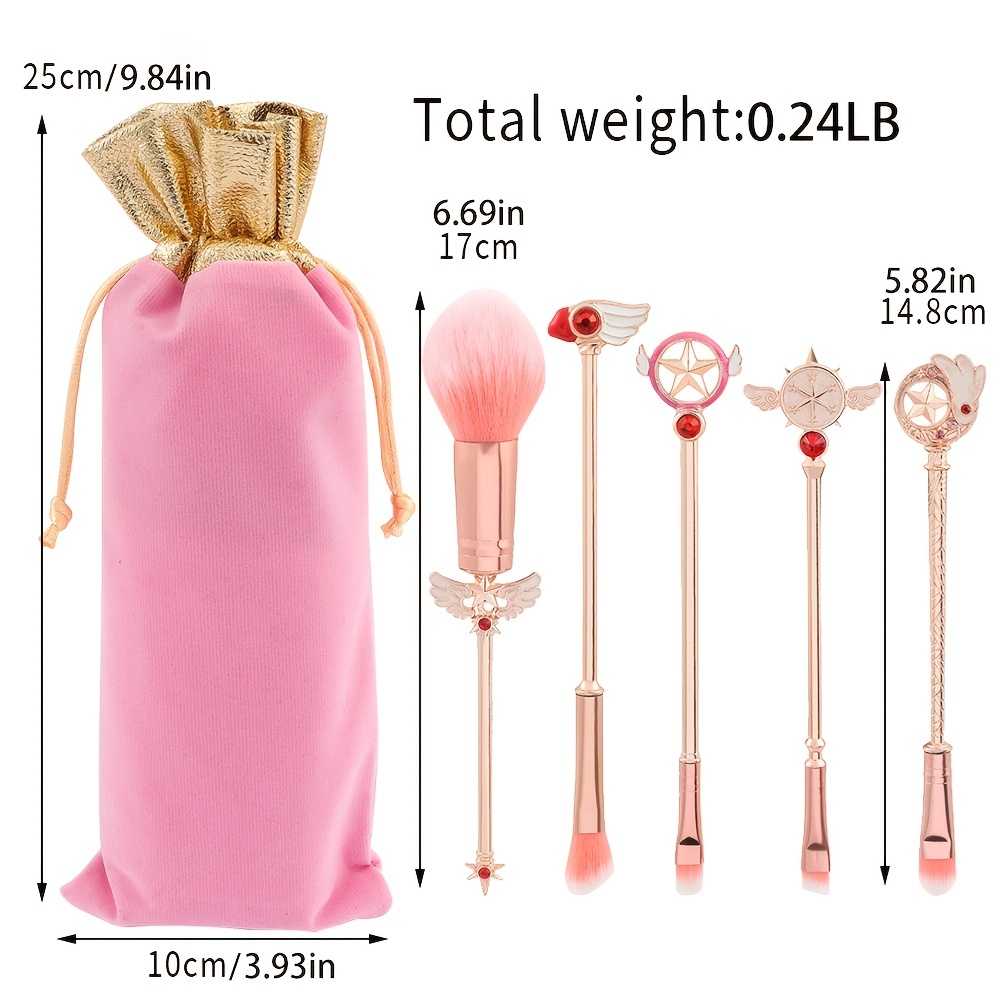 Anime Makeup Brushes Set Cute Magic Wand Makeup Brushes - Temu