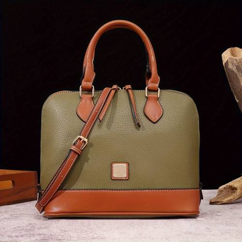 luxury color contrast handbag satchel bag womens office work purse