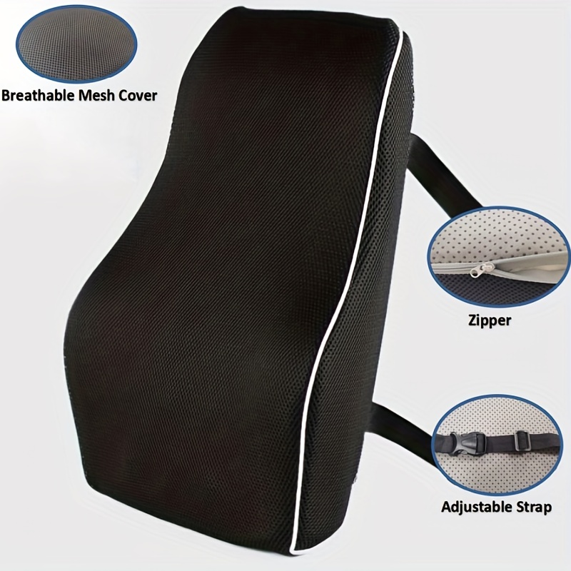 1pc Breathable Mesh Lumbar Support Cushion For Car