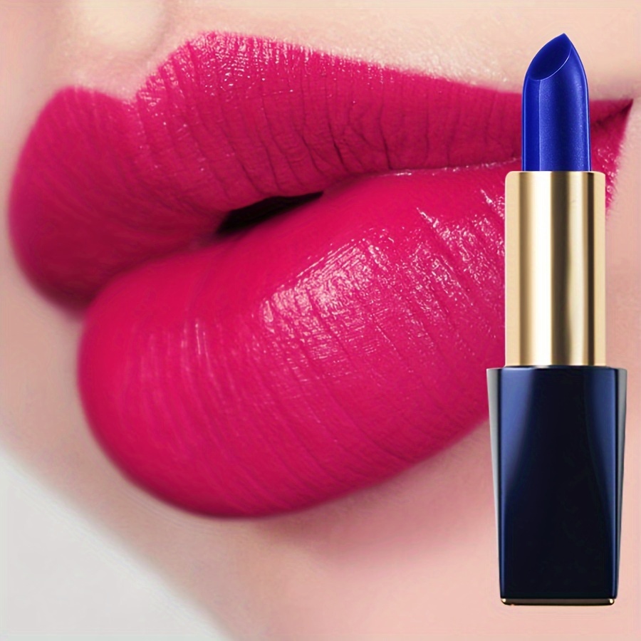

Rose Blue Body Temperature Color Changing Lipstick Non Fade Non-stick Cup Long Lasting Color Rendering Natural Lip Makeup Lipstick Lip Glaze Lipstick Lip Balm Valentine's Day Gifts