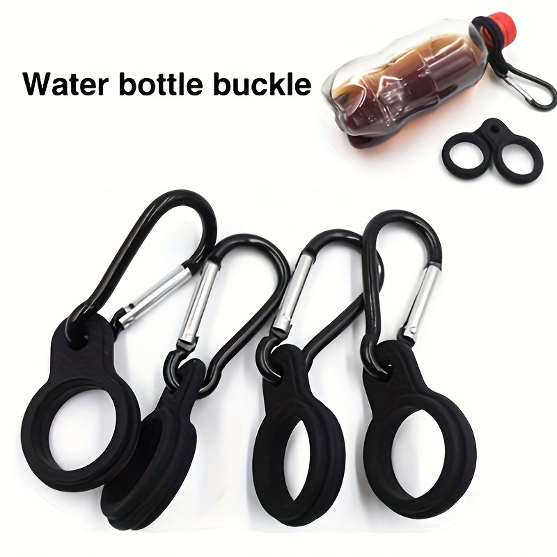

1pc, Black Water Bottle Buckle, Portable Climbing Carabiner, Outdoor Sports Running Water Bottle Holder Clip, Durable Beverage Hanger Hook, Backpack Attachment Accessory