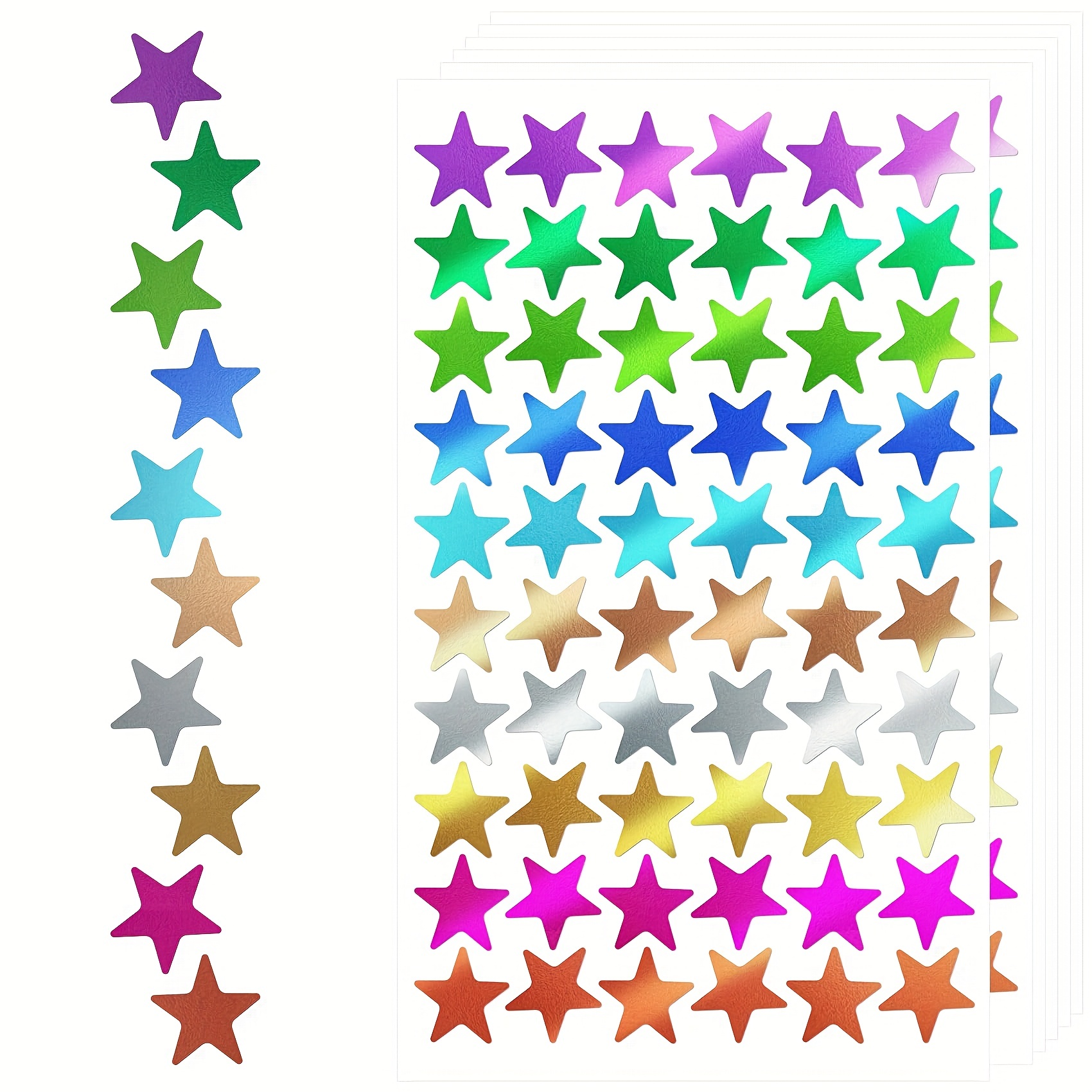 1200pcs Holographic Star Stickers, Rainbow Stickers Teacher Stickers For  Students Reward, Small Foil Star Stickers, Glitter Star Stickers For