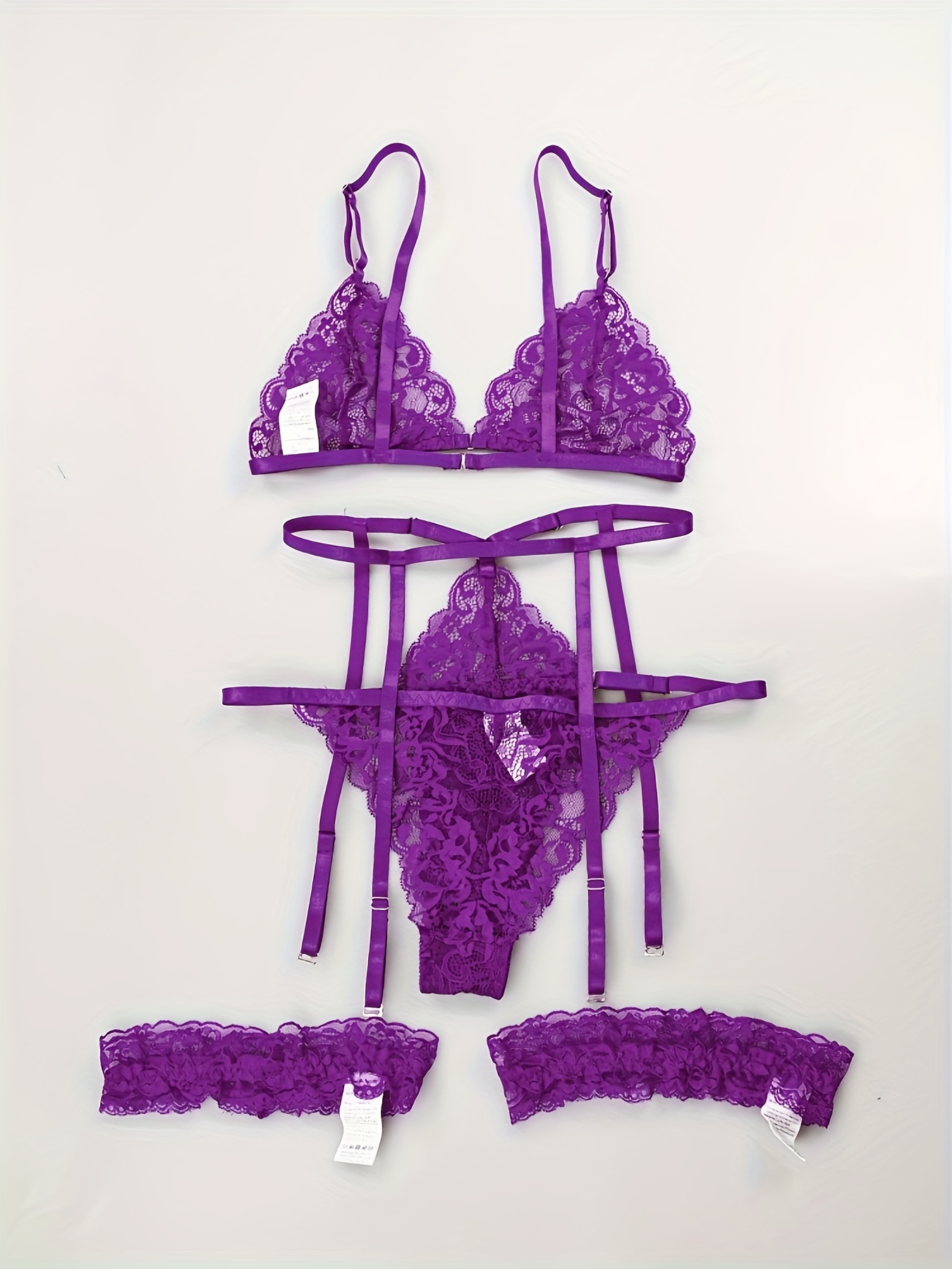 Floral Embroidered Bra with Decorative Scalloped Lace 41-11225B - Blac –  Purple Cactus Lingerie