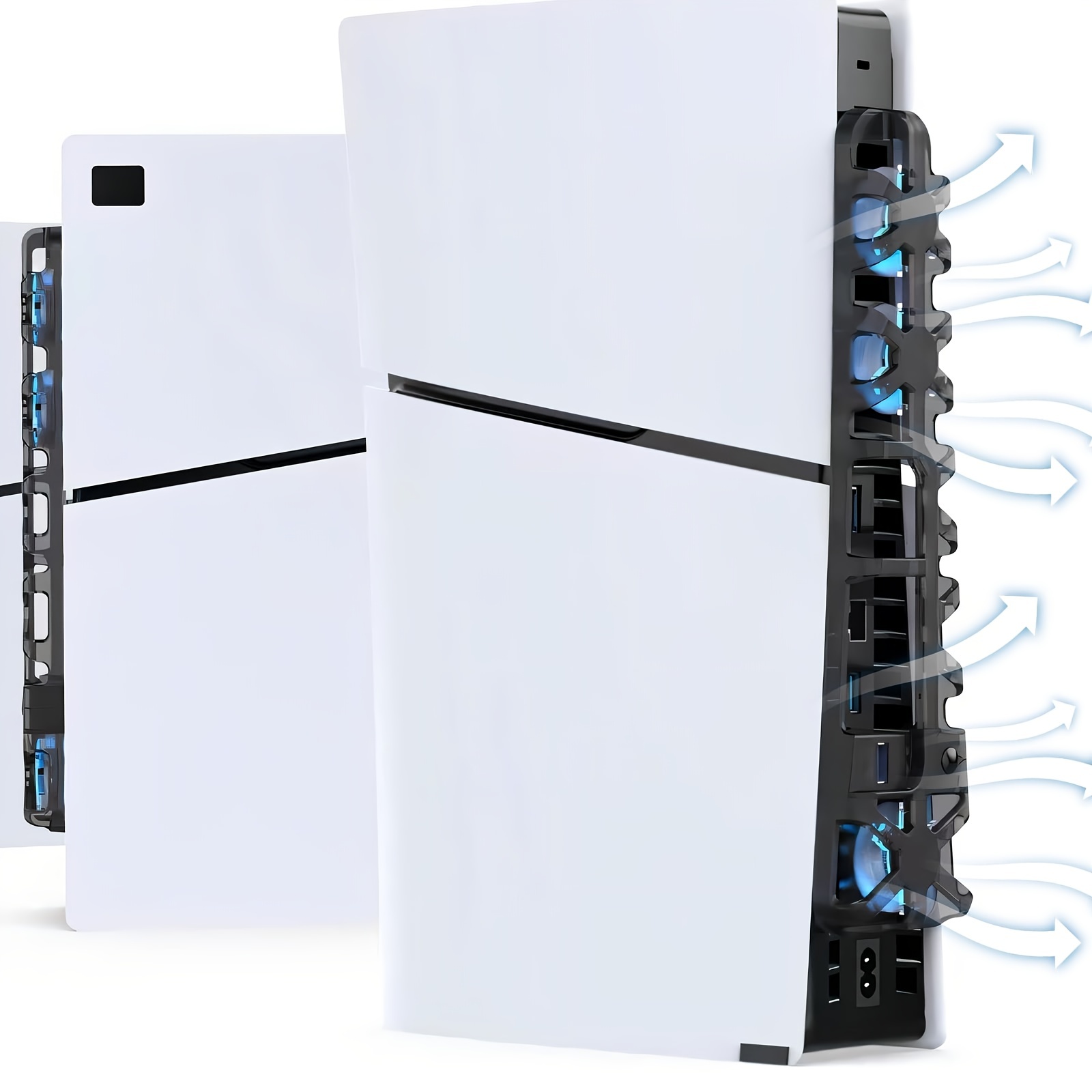 Ventilador de refrigeración para PS5, ventilador silencioso mejorado con  luz LED, accesorios de refrigeración horizontal con concentradores USB3.0